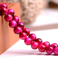 Tiger Eye Beads, Runde, naturlig, forskellig størrelse for valg, lyse rosenrødt, Grade AAAAAA, Hole:Ca. 1mm, Solgt Per Ca. 15.5 inch Strand