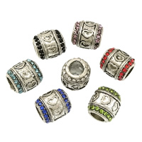 Zinc Alloy European Beads Column silver color plated without troll & blacken nickel lead & cadmium free Approx 5mm Sold By Lot