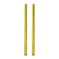 Abalorios de Metal, Columna, chapado en color dorado, libre de níquel, plomo & cadmio, 2x35mm, agujero:aproximado 1.5mm, 2000PCs/Grupo, Vendido por Grupo