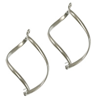 Brass Pinch Bail platinum color plated nickel lead & cadmium free 0.6mm Approx 2mm Sold By Lot