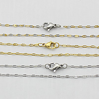 Stainless Steel Chain Necklace plated Length Approx 17 Inch Sold By Lot