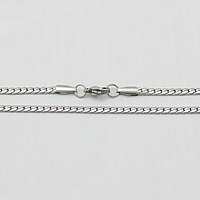 Ruostumaton teräs Nekclace Chain, pituuden valinta, alkuperäinen väri, 4.50x3mm, 10säikeet/erä, Myymät erä