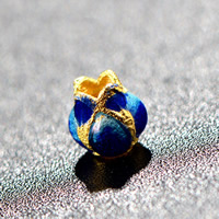 cloisonne perla, Flower Bud, fatto a mano, 4x4mm, Foro:Appross. 2mm, 50PC/borsa, Venduto da borsa