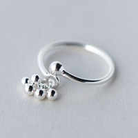 925 Sterling Silver Open Finger Ring, adjustable, 3mm, US Ring Size:8, 5PCs/Lot, Sold By Lot