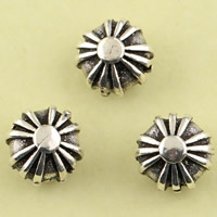 Brass Jewelry Beads, antique silver color plated, lead & cadmium free, 9mm, Hole:Approx 1mm, 10PCs/Bag, Sold By Bag