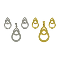 Fashion Stainless Steel Jewelry Sets pendant & earring Teardrop plated Approx Sold By Lot