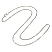 Stainless Steel Necklace Chain curb chain original color Length Approx 17 Inch Sold By Lot