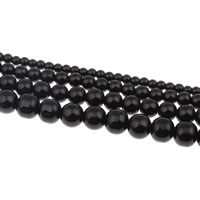 Fashion Glass Beads Round black Approx 1mm Sold By Strand