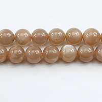 Mondstein Perlen, rund, verschiedene Größen vorhanden, Bohrung:ca. 1mm, verkauft per ca. 15 ZollInch Strang