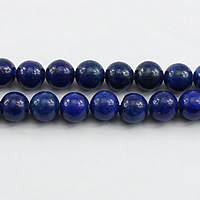 Natural Lapis Lazuli Beads, Round, different size for choice, Hole:Approx 1mm, Length:Approx 16 Inch, Sold By Lot