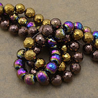 Non Magnetic Hematite Beads Round plated faceted 10mm Approx 1.5mm Length Approx 15.5 Inch Approx Sold By Lot
