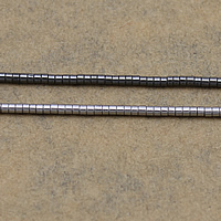 Non Magnetic Hematite Beads Column plated Approx 0.3mm Length Approx 16 Inch Approx Sold By Lot