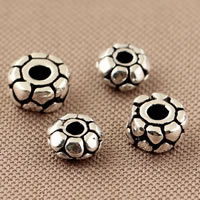 Brass Jewelry Beads, Rondelle, antique silver color plated, different size for choice, lead & cadmium free, Hole:Approx 1.5mm, 10PCs/Bag, Sold By Bag