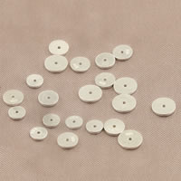 Brass Spacer Bead, Flat Round, real silver plated, different size for choice, lead & cadmium free, Hole:Approx 1mm, 100PCs/Bag, Sold By Bag