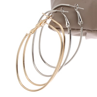 Brass Hoop Earring plated nickel lead & cadmium free Sold By Pair