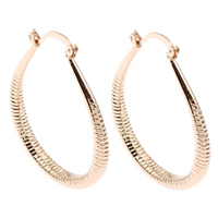 Brass Hoop Earring, gold color plated, nickel, lead & cadmium free, 34x43x5mm, Sold By Pair