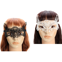 Gotická oční maska, Krajka, gotický styl, smíšené barvy, 960x310mm, 6PC/Lot, Prodáno By Lot