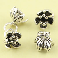 Brass Jewelry Pendants Flower antique silver color plated lead & cadmium free Approx 3.5mm Sold By PC