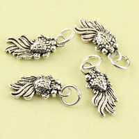 Brass Jewelry Pendants Goldfish antique silver color plated lead & cadmium free Approx 3.5mm Sold By Bag