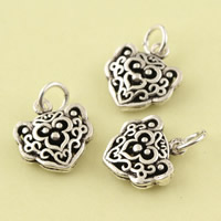Brass Jewelry Pendants Longevity Lock antique silver color plated lead & cadmium free Approx 3.5mm Sold By PC