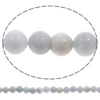 Dyed Jade Beads, Round, grey, 7mm, Hole:Approx 1mm, Length:Approx 15.5 Inch, 10Strands/Bag, Approx 61PCs/Strand, Sold By Bag