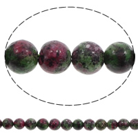 gefärbte Jade Perle, rund, 10mm, Bohrung:ca. 1mm, Länge:ca. 15.5 ZollInch, 10SträngeStrang/Tasche, ca. 40PCs/Strang, verkauft von Tasche