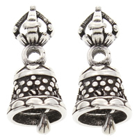 Brass Jewelry Pendants Vajra Bell antique silver color plated lead & cadmium free Approx 2mm Sold By PC