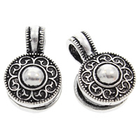 Brass Flat Round antique silver color plated lead & cadmium free Sold By PC