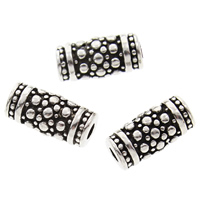 Brass Beads, Tube, antique silver color plated, lead & cadmium free, 10x5mm, Hole:Approx 2mm, Sold By PC