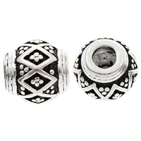 Brass Beads, Round, antique silver color plated, lead & cadmium free, 8mm, Hole:Approx 3mm, Sold By PC