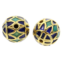 Cloisonne Beads, Round, handmade, lead & cadmium free, 12mm, Hole:Approx 1mm, Sold By PC