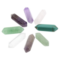 Gemstone Jewelry Beads, pendulum, different materials for choice & no hole, 6x22mm, 50PCs/Bag, Sold By Bag