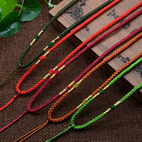 Cuerdas para Collares, cordón de nylon, con Vidrio, ajustable, más colores para la opción, 3mm, longitud:aproximado 17.5-24 Inch, 100Strandsfilamento/Bolsa, Vendido por Bolsa