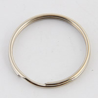 Järn delad ring, platina pläterad, leda & kadmiumfri, 1.2x25mm, 2000PC/Bag, Säljs av Bag