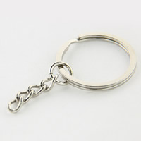 Iron Split Ring, platinum color plated, lead & cadmium free, 1.5x25mm, 1000PCs/Bag, Sold By Bag