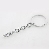 Jern split ring, platin farve forgyldt, bly & cadmium fri, 2x30mm, 500pc'er/Bag, Solgt af Bag
