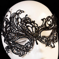Gotiska Eye Mask, Lace, med Satin Ribbon, gotisk stil & blandad, 620x230mm, 10PC/Lot, Säljs av Lot