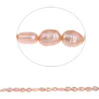 Barok ferskvandskulturperle Beads, Ferskvandsperle, naturlig, lilla, 6-7mm, Hole:Ca. 0.8mm, Solgt Per Ca. 15.5 inch Strand