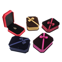 Velvet Pendant Box, Velveteen, with Cardboard & Nylon, Rectangle, more colors for choice, 75x100x35mm, Sold By PC
