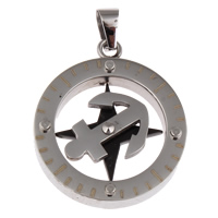 Stainless Steel Pendants Flat Round plated Approx Sold By PC