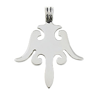 Stainless Steel Pendants, 316L Stainless Steel, blacken, 35x44x2.50mm, Hole:Approx 6mm, 5PCs/Lot, Sold By Lot