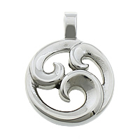 Stainless Steel Pendants, 316L Stainless Steel, original color, 35x47x7.50mm, Hole:Approx 5.5x9mm, 5PCs/Lot, Sold By Lot