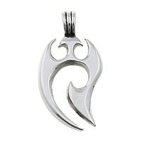 Stainless Steel Pendants, 316L Stainless Steel, blacken, 22x44x2.50mm, Hole:Approx 6mm, 5PCs/Lot, Sold By Lot