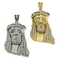 Stainless Steel Pendants 316L Stainless Steel Grandfather plated with rhinestone Approx Sold By Lot