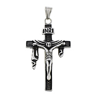 Stainless Steel Cross Pendants 316L Stainless Steel Crucifix Cross blacken Approx Sold By Lot