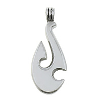 Stainless Steel Pendants, 316L Stainless Steel, blacken, 18x49x2mm, Hole:Approx 6mm, 5PCs/Lot, Sold By Lot