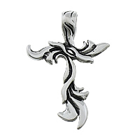 Stainless Steel Pendants, 316L Stainless Steel, blacken, 32x48x3.50mm, Hole:Approx 6x7mm, 5PCs/Lot, Sold By Lot
