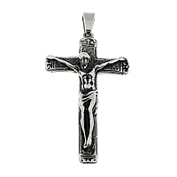 Stainless Steel Cross Pendants 316L Stainless Steel Crucifix Cross blacken Approx Sold By Lot