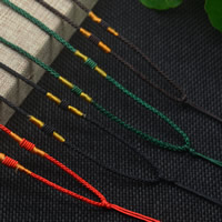 Cuerdas para Collares, cordón de nylon, con Vidrio, más colores para la opción, 1.8-2mm, longitud aproximado 17-23.5 Inch, 100Strandsfilamento/Bolsa, Vendido por Bolsa