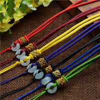 Cuerdas para Collares, cordón de nylon, con Vidrio, más colores para la opción, 9x9mm, longitud:aproximado 23.5 Inch, 100Strandsfilamento/Bolsa, Vendido por Bolsa